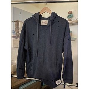 Hollister Distressed Oversized Boyfriend Hoodie